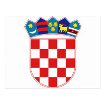emblème de la Croatie Cartes Postales