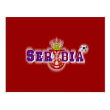 Emblème d'illustration de logo de boule de la Serb Cartes Postales
