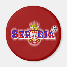 Emblème d'illustration de logo de boule de la Serb Aimants Pour Réfrigérateur