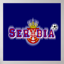 Emblème d'illustration de logo de boule de la Serb Posters
