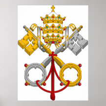 Emblème du pape officiel Symbol Coat de papauté Posters