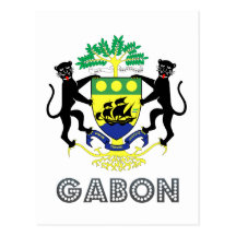 Emblème gabonais cartes postales