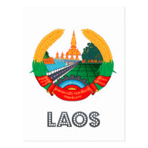 Emblème laotien carte postale