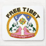 Emblème libre du Thibet Tapis De Souris
