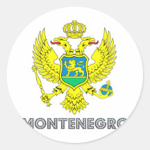 Emblème monténégrin autocollant rond