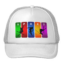 Emblème multicolore de ski casquette de camionneur