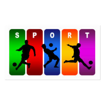 Emblème multicolore du football modèles de cartes de visite