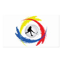 Emblème tricolore de badminton modèles de cartes de visite