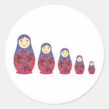Emboîtement russe/Babushka de ~ de poupée de Matry Autocollant