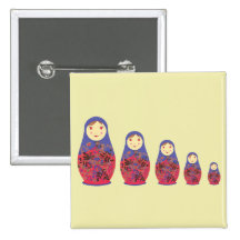 Emboîtement russe/Babushka de ~ de poupée de Matry Badge Avec Épingle