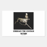 Embrassez le centaure dans (le squelette) autocollants rectangulaires