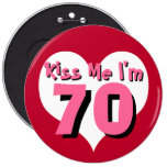 Embrassez-moi le bouton - 70 badge