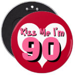 Embrassez-moi le bouton - 90 badge avec épingle