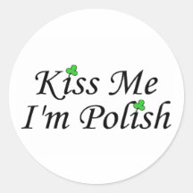 Embrassez-moi le Jour de la Saint Patrick Im polon Adhésifs