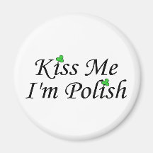 Embrassez-moi le Jour de la Saint Patrick Im polon Aimants Pour Réfrigérateur