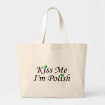 Embrassez-moi le Jour de la Saint Patrick Im polon Sacs En Toile