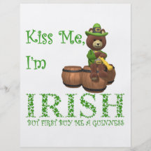 EMBRASSEZ-MOI que je suis IRLANDAIS Prospectus Personnalisés