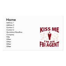 Embrassez-moi que je suis un agent du FBI Carte De Visite