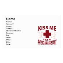 Embrassez-moi que je suis un assistant de médecin modèle de carte de visite