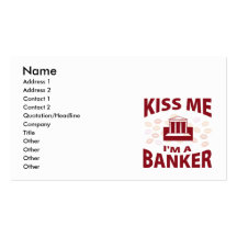 Embrassez-moi que je suis un banquier modèle de carte de visite