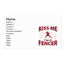 Embrassez-moi que je suis un escrimeur carte de visite