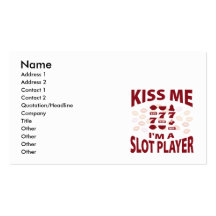 Embrassez-moi que je suis un joueur de fente modèles de cartes de visite