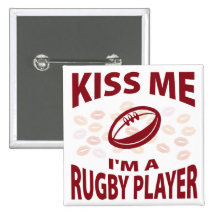 Embrassez-moi que je suis un joueur de rugby pin's avec agrafe