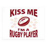 Embrassez-moi que je suis un joueur de rugby cartes postales