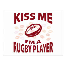 Embrassez-moi que je suis un joueur de rugby cartes postales