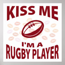 Embrassez-moi que je suis un joueur de rugby posters