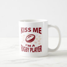 Embrassez-moi que je suis un joueur de rugby tasse à café