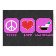 Émirats d'Arabe d'amour de paix Carte De Vœux