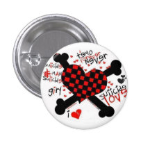 emo/amour badges avec agrafe
