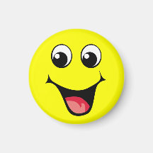 Émoticône souriante heureuse magnets pour réfrigérateur