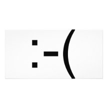 Émoticône triste ! produits de geek ! photocartes personnalisées