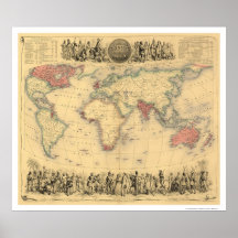 Empire Britannique dans le monde entier 1855 Posters