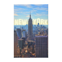 Empire State Building d'horizon de NYC, commerce m Toiles Tendues Sur Châssis