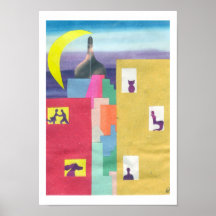 Empire State Building la nuit Poster