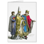 Employé, pape et roi du 12ème siècle carte de vœux