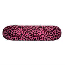 Empreinte de léopard à la mode de roses indien et  skateboards cutomisables