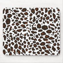 Empreinte de léopard de neige tapis de souris