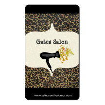 Empreinte de léopard de salon cartes de visite professionnelles