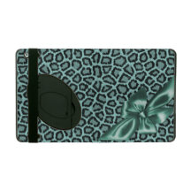 Empreinte de léopard Girly d'Aqua d'amusement Étui iPad