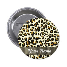 empreinte de léopard pin's avec agrafe