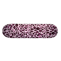 Empreinte de léopard rose skateboard