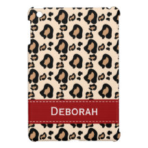 Empreinte de léopard rouge coque iPad mini