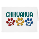 Empreinte de patte 1 de maman de CHIWAWA Cartes De Vœux