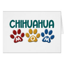 Empreinte de patte 1 de maman de CHIWAWA Cartes De Vœux