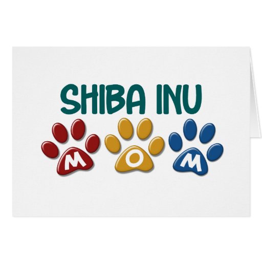 Empreinte de patte 1 de maman de SHIBA INU Cartes De Vœux