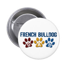 Empreinte de patte 1 de papa de BOULEDOGUE FRANÇAI Badges